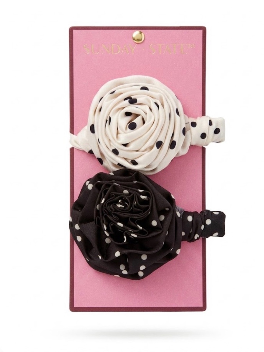NWT ⚜️🖤⚜️ Sunday State Floral Hair Ties Scrunchies Set of 2